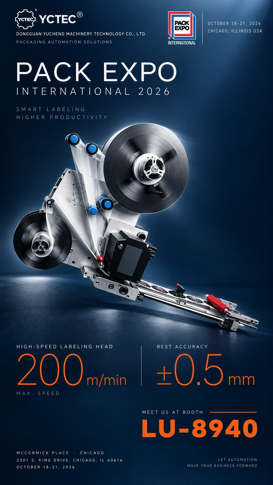 Meet YCT Machinery at PACK EXPO International 2026 in Chicago | Booth LU-8940