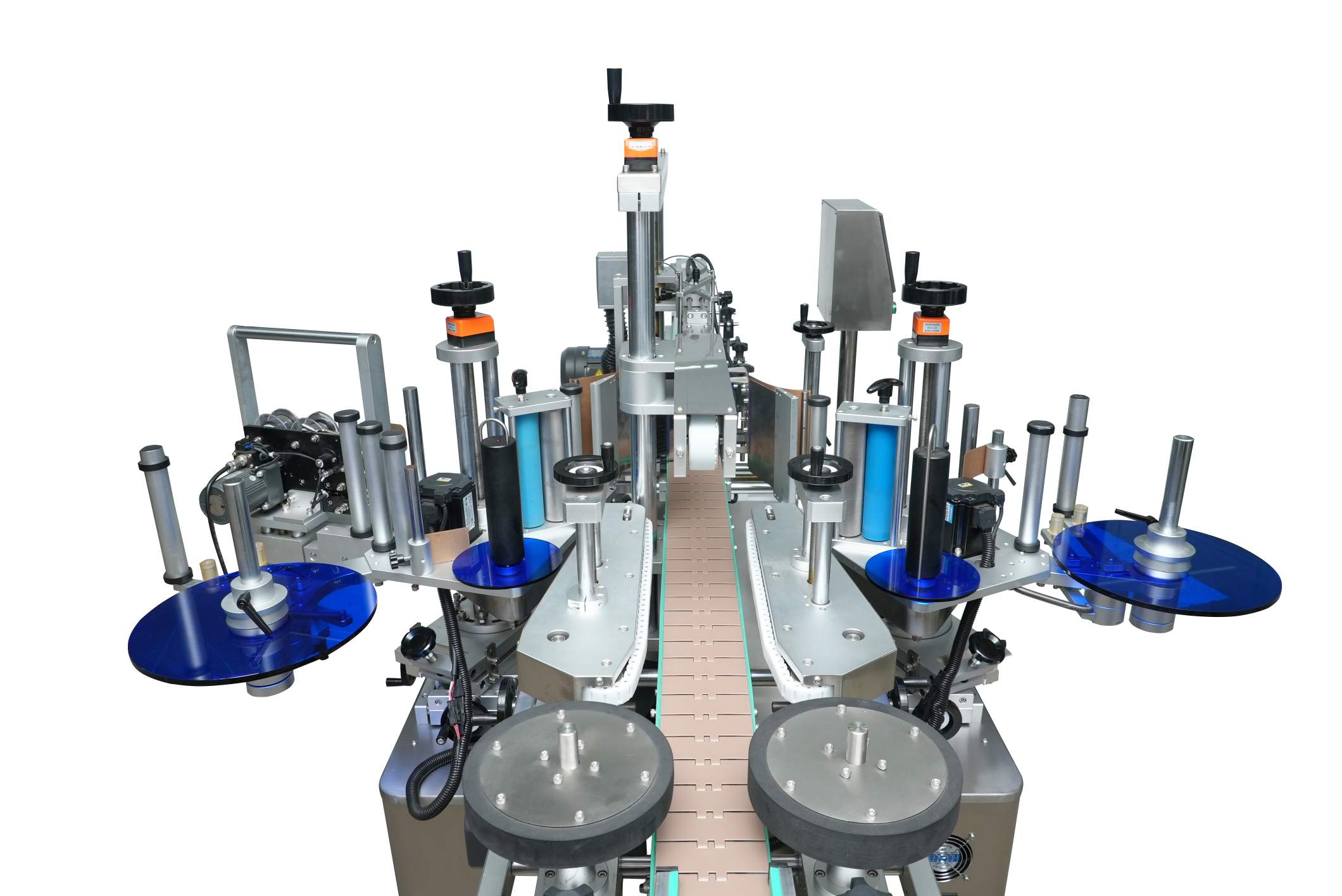 Automatic Double-Sided Bottle Labeling Machine for Flat, Round & Square Bottles