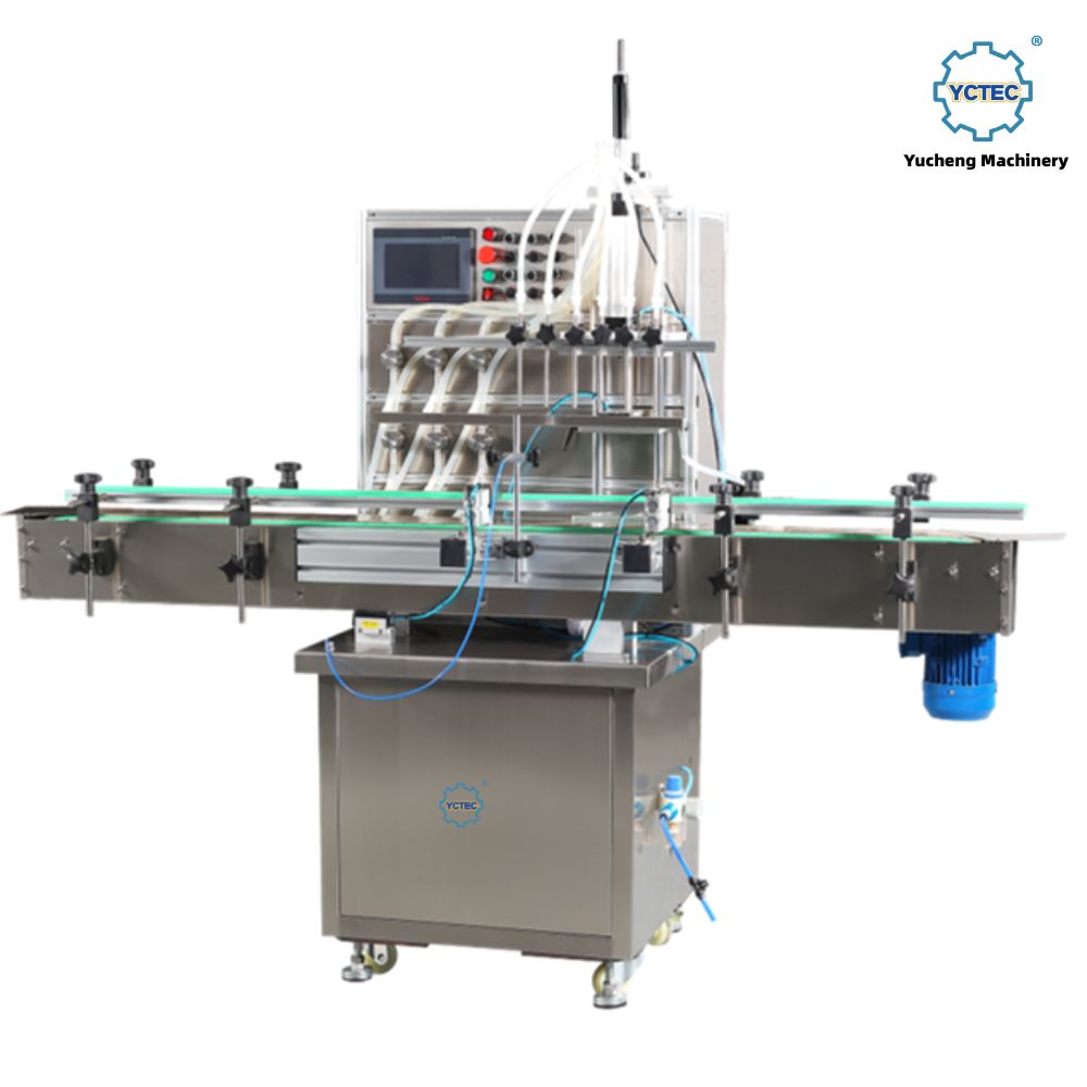 Automatic 6-Head Magnetic Pump Filling Machine for Low-Viscosity Liquids