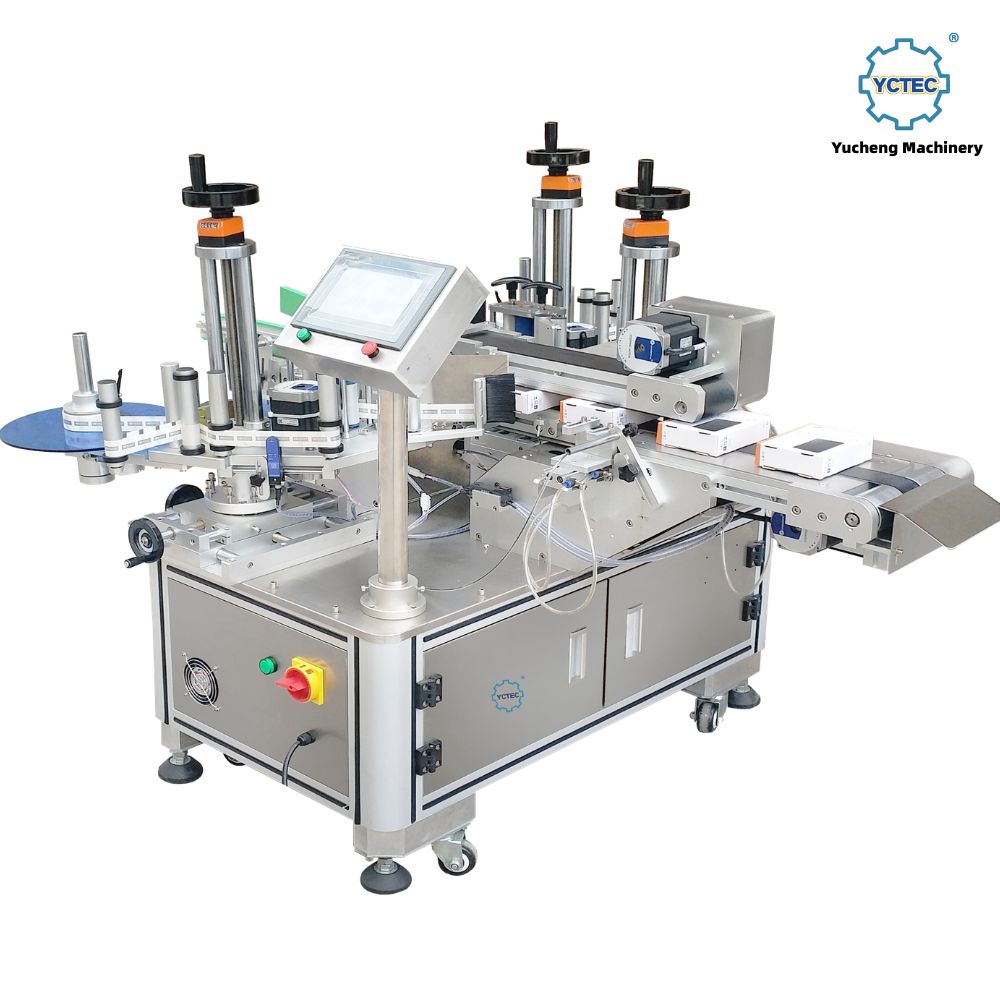 YCT-37 Automatic Double Head Corner Labeling Machine for Tamper-Evident Box Sealing
