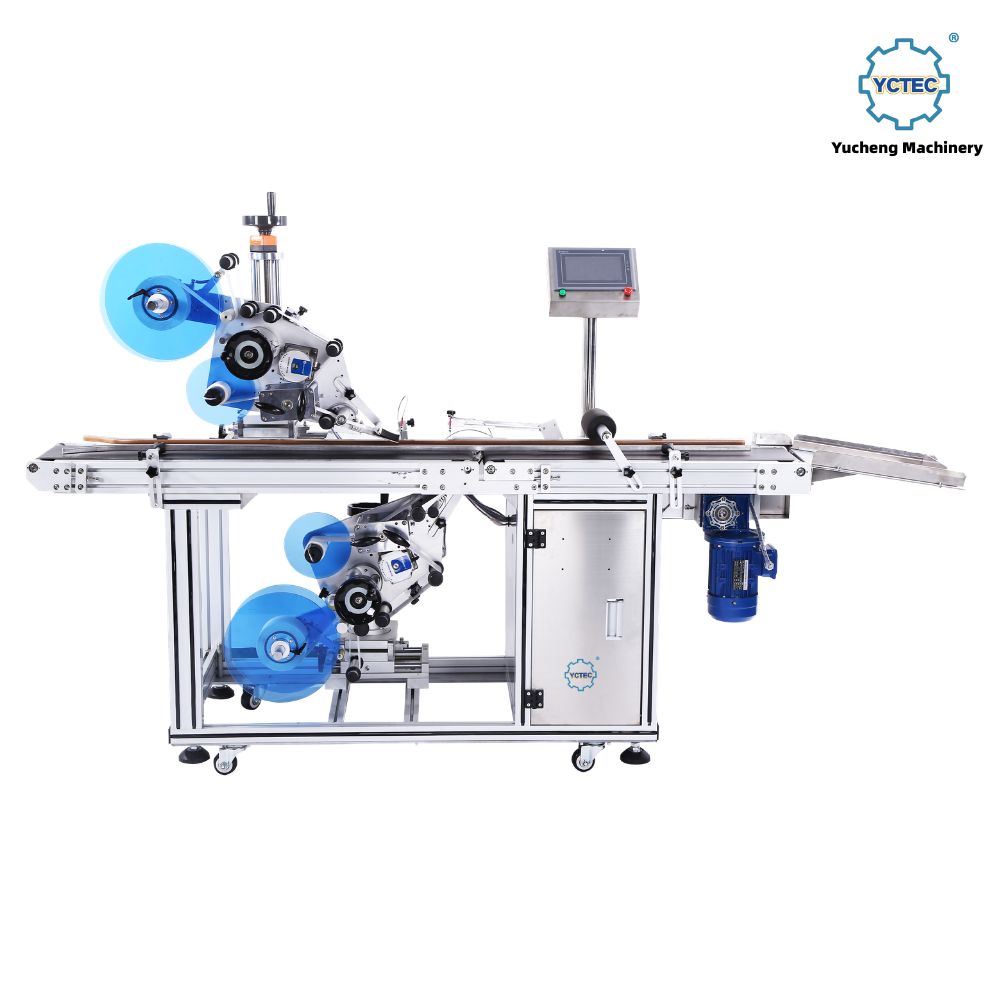YCT-33 Automatic Top & Bottom Labeling Machine for Flat Boxes and Cartons