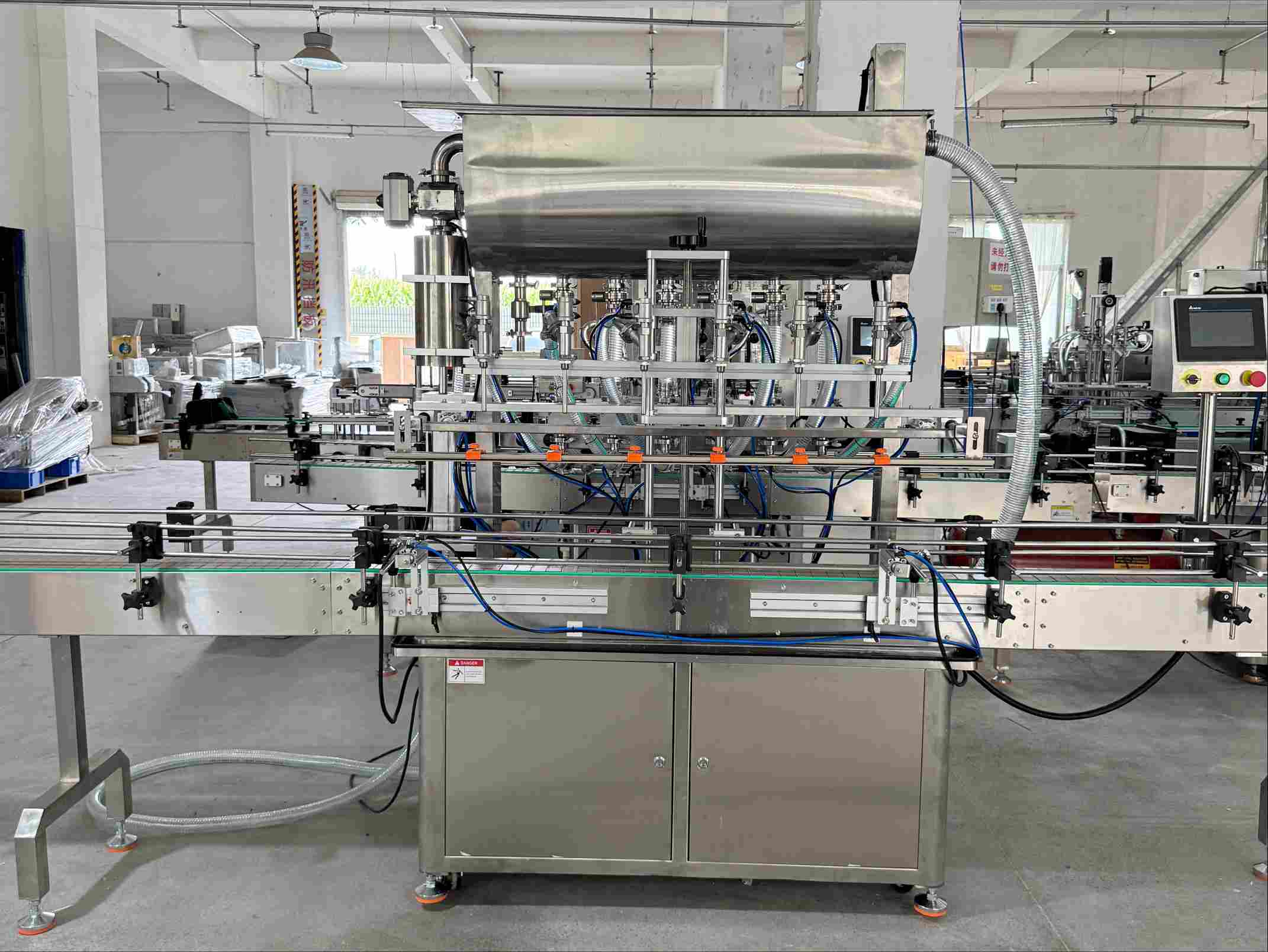 Automatic Six-Head Gear Pump Filling Machine for Liquids & Pastes